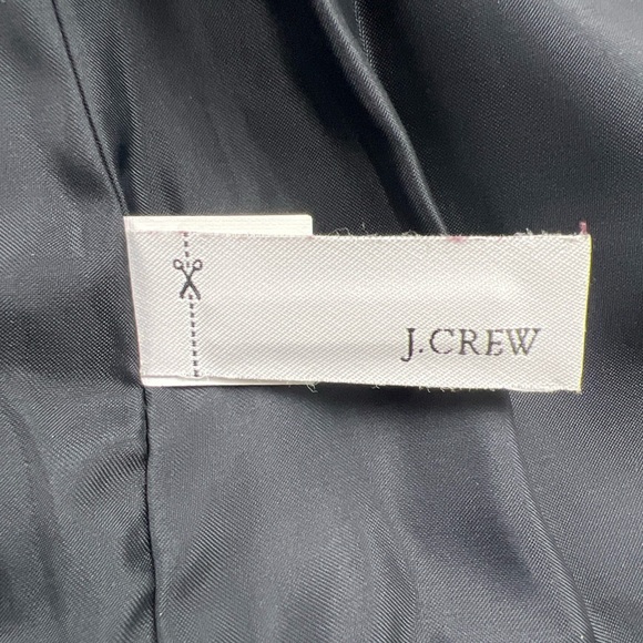 J Crew Womens Wool Pea Coat Size Med Black Collared Button Front A Line Winter - Picture 12 of 12
